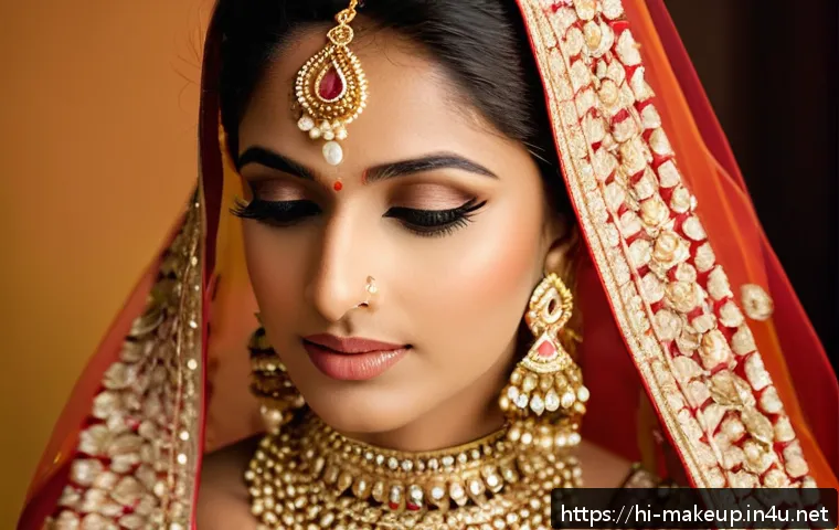 메이크업아티스트를 위한 해외 연수 과정 - A professional makeup artist applying bridal makeup inspired by international trends, featuring a So...